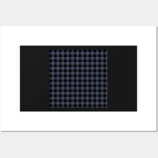 Blue Charcoal Medium Gingham by Suzy Hager      Black & Blue Posters and Art